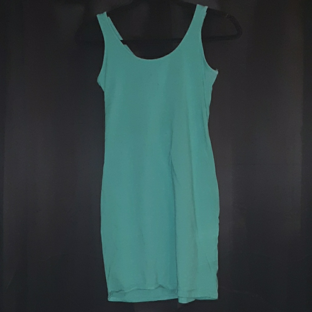 Teal mini dress